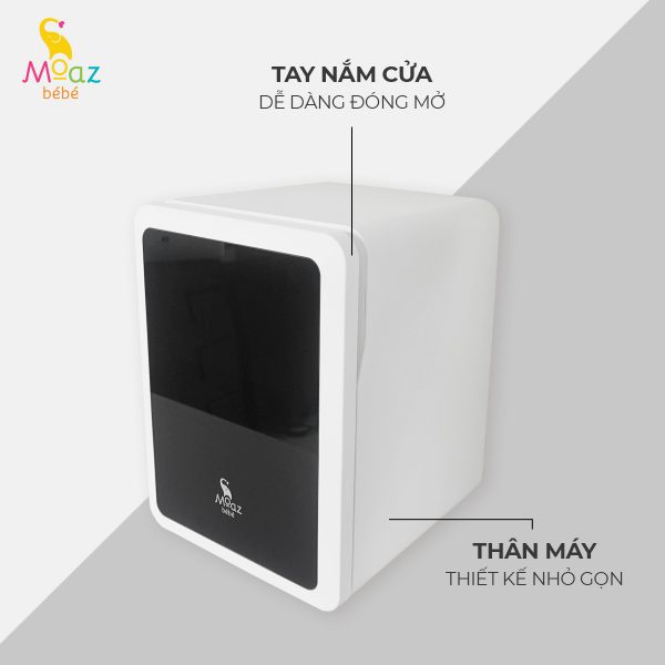 Máy tiệt trùng sấy khô UVC Moaz có tay nắm cửa dễ dàng đóng mở