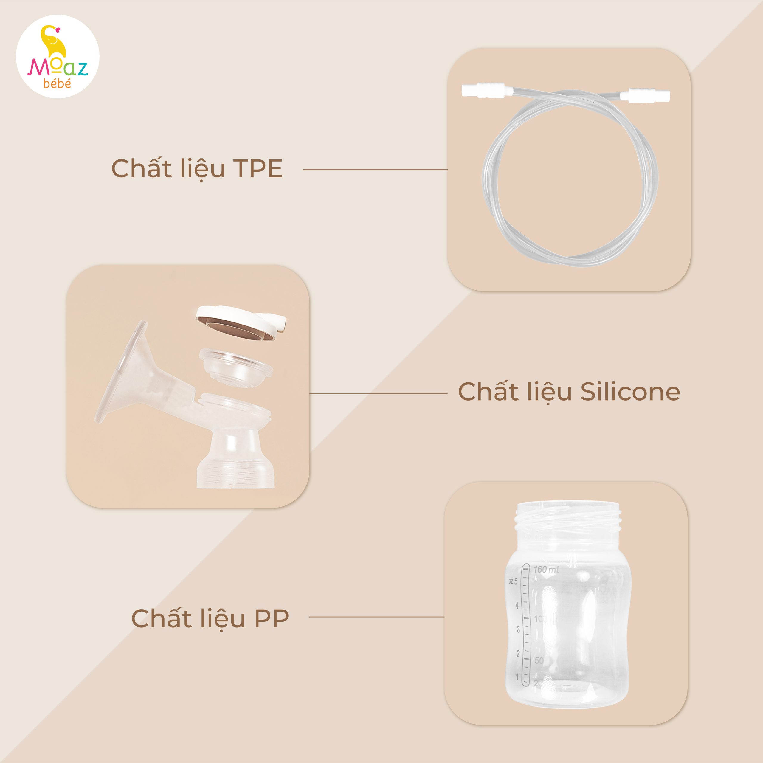 Cấu tạo máy hút sữa Moaz bebe MB090
